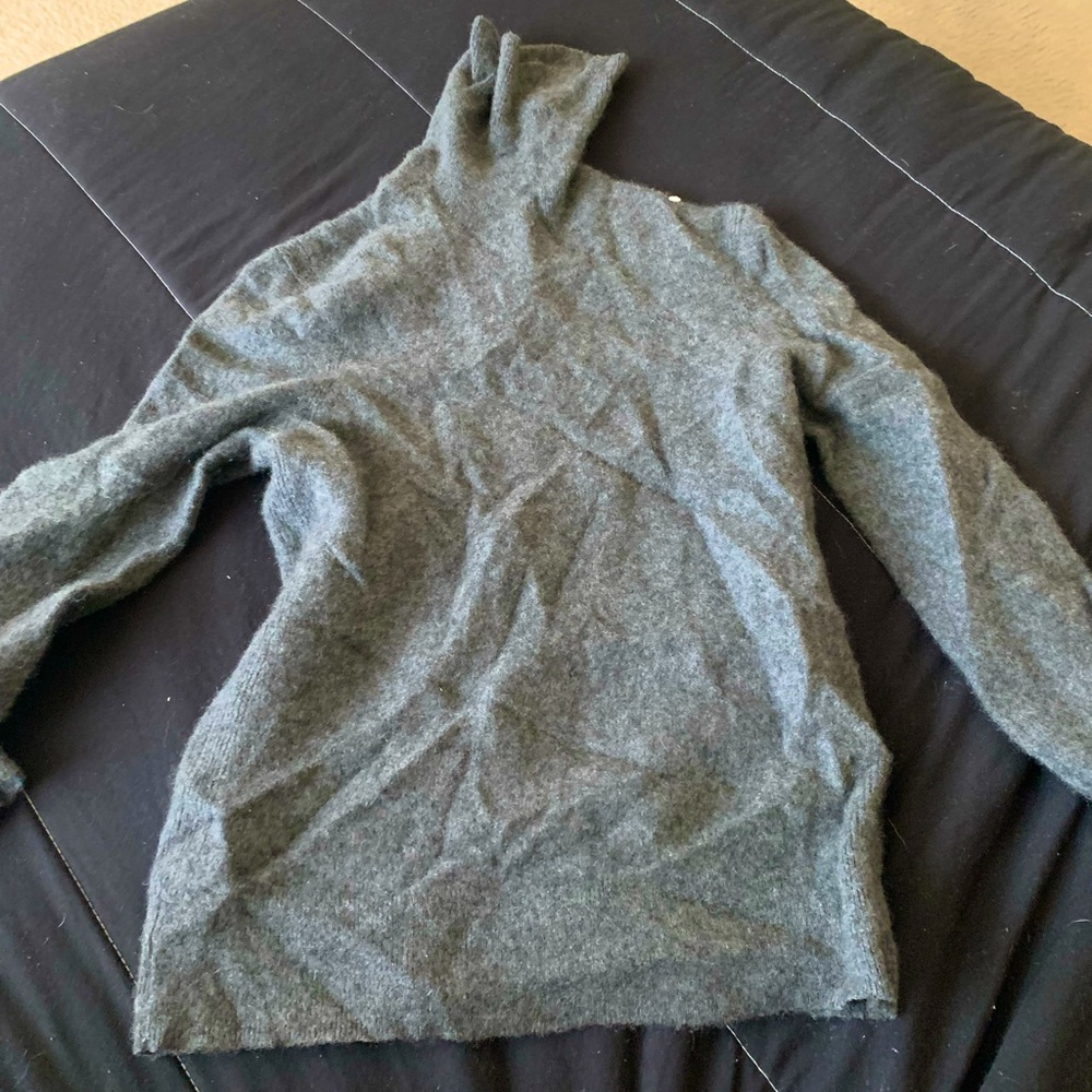 Grey Turtleneck Sweater